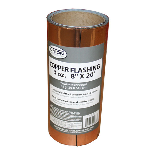 Union Corrugating 8-in x 20-ft Copper Roll Flashing
