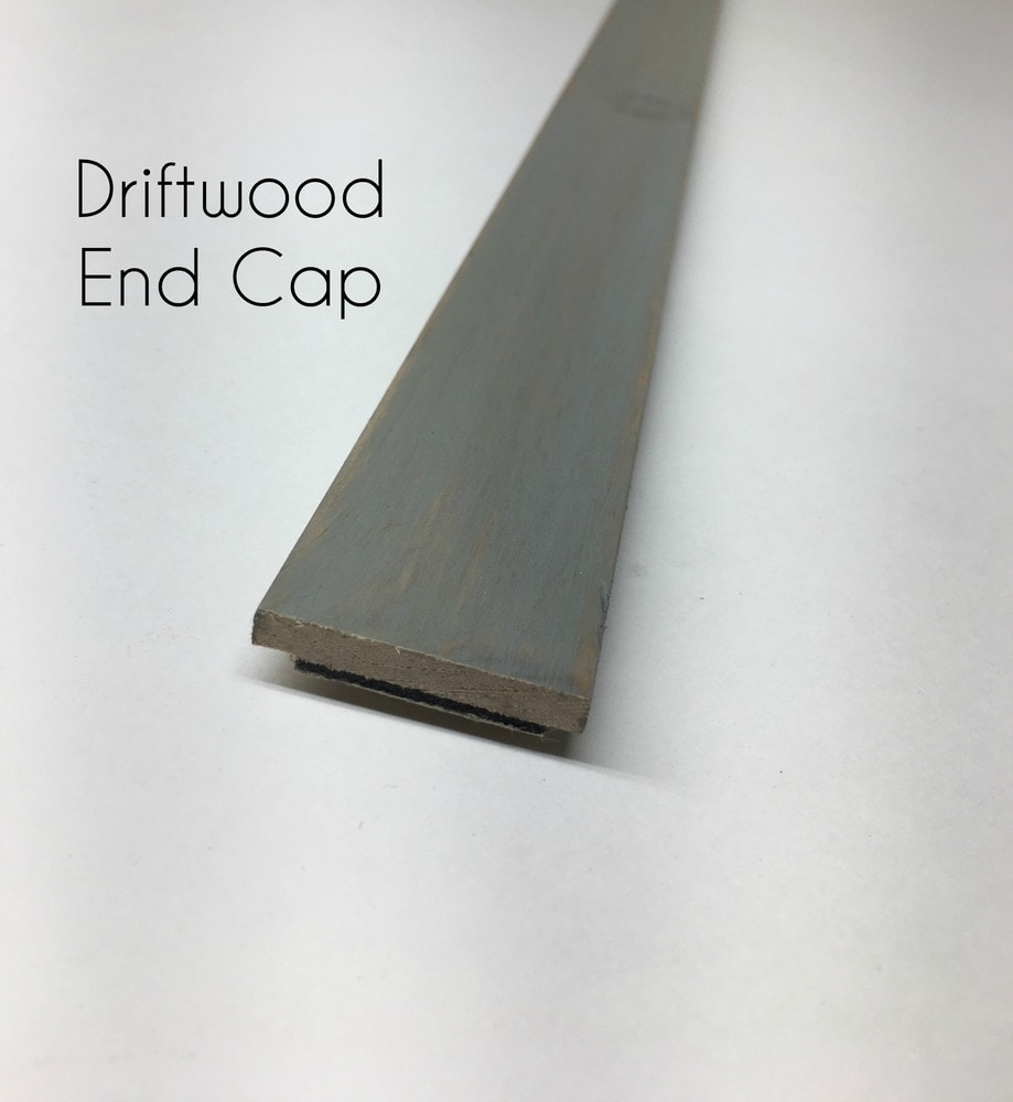 Timberchic Peel and Stick Wooden Wall End Caps in Driftwood/