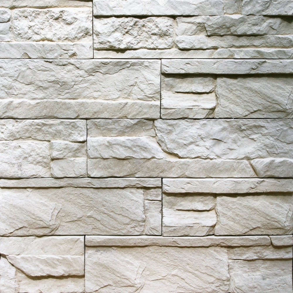Stone Design Thin Manufactured Stone Veneer / Contemporary/Cr├¿me / 6.35 sqft Flat