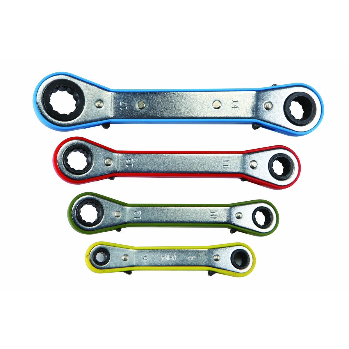 4 Pc Metric Offset Ratcheting Wrench Set